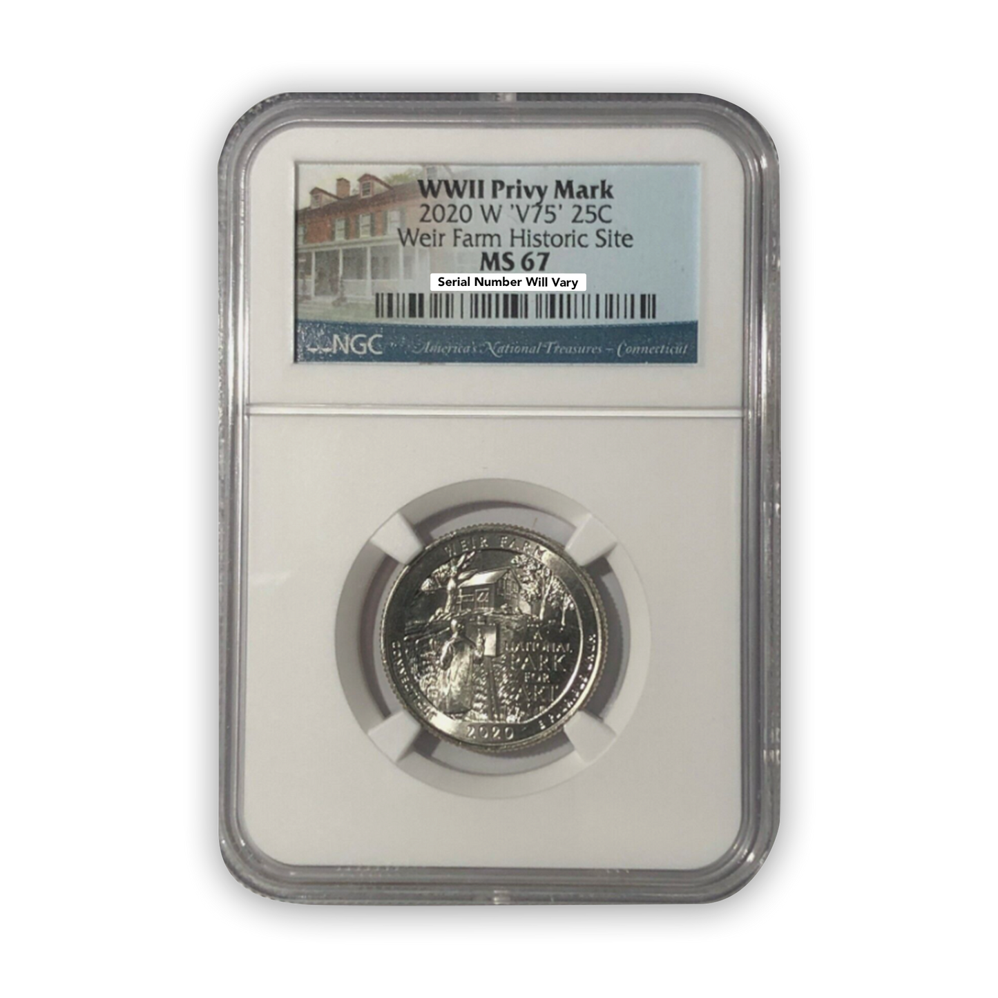 2020 W V75 Weir Farms Quarter Dollar West Point - NGC MS67 - CoinsTV