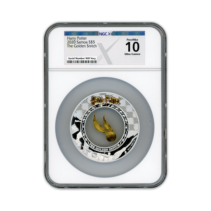 2020 Samoa Harry Potter Levitating Golden Snitch - NGCX PF 10 UCAM 2oz Silver