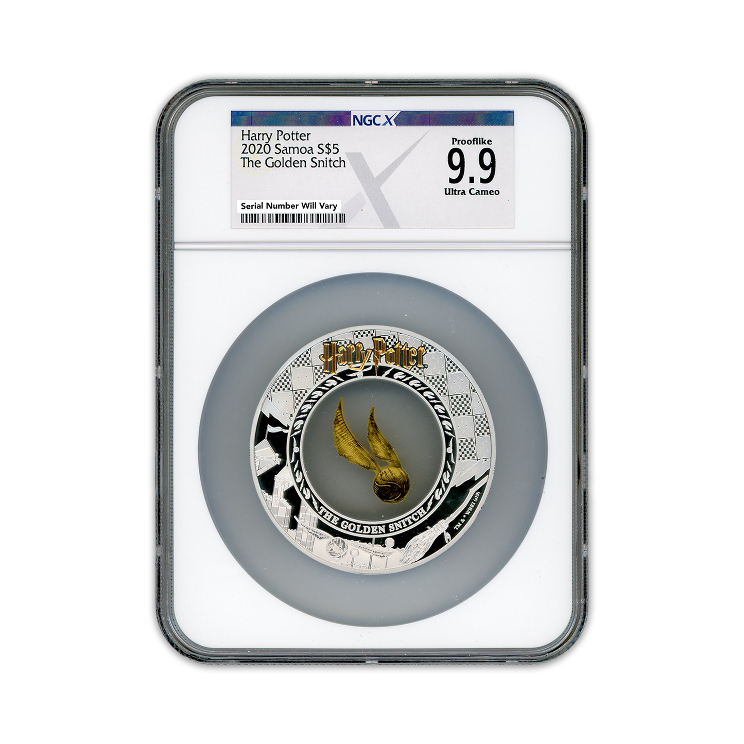 2020 Samoa Harry Potter Levitating Golden Snitch - NGCX PF 9.9 UCAM 2oz Silver - CoinsTV