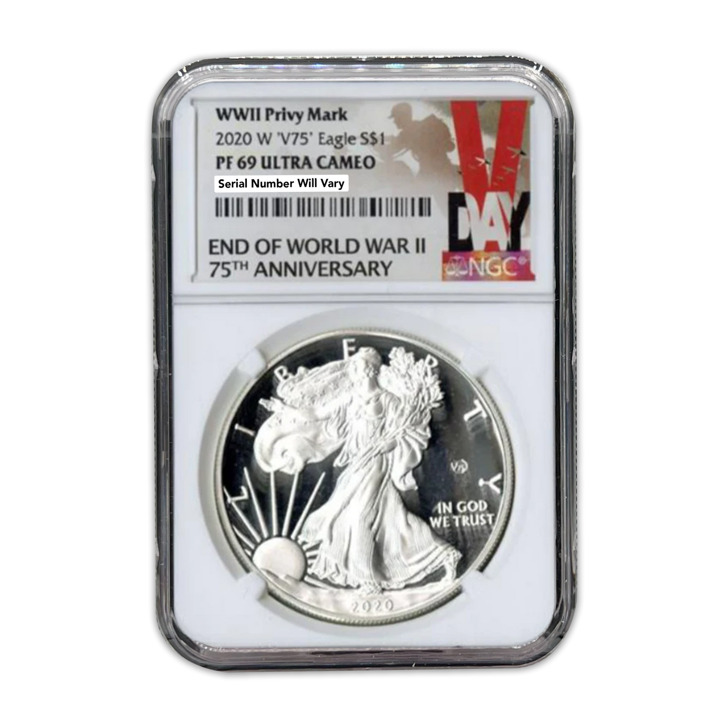 2020 (W) Silver Eagle -  NGC PF69 Ultra Cameo WWII v75 Privy