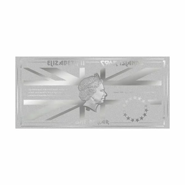 2022 Iron Maiden Senjutsu  5 g Silver .999 Prooflike Note - CoinsTV