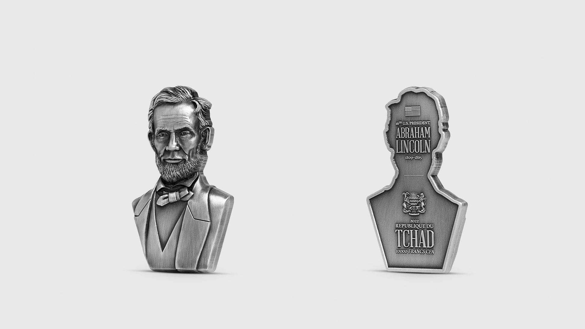 2022 Chad Abraham Lincoln Bust 2 oz Silver - CoinsTV