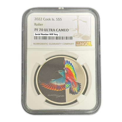 2022 Cook Islands  Eclectic Nature Roller - NGC PF70 Ultra Cameo 1 oz Silver