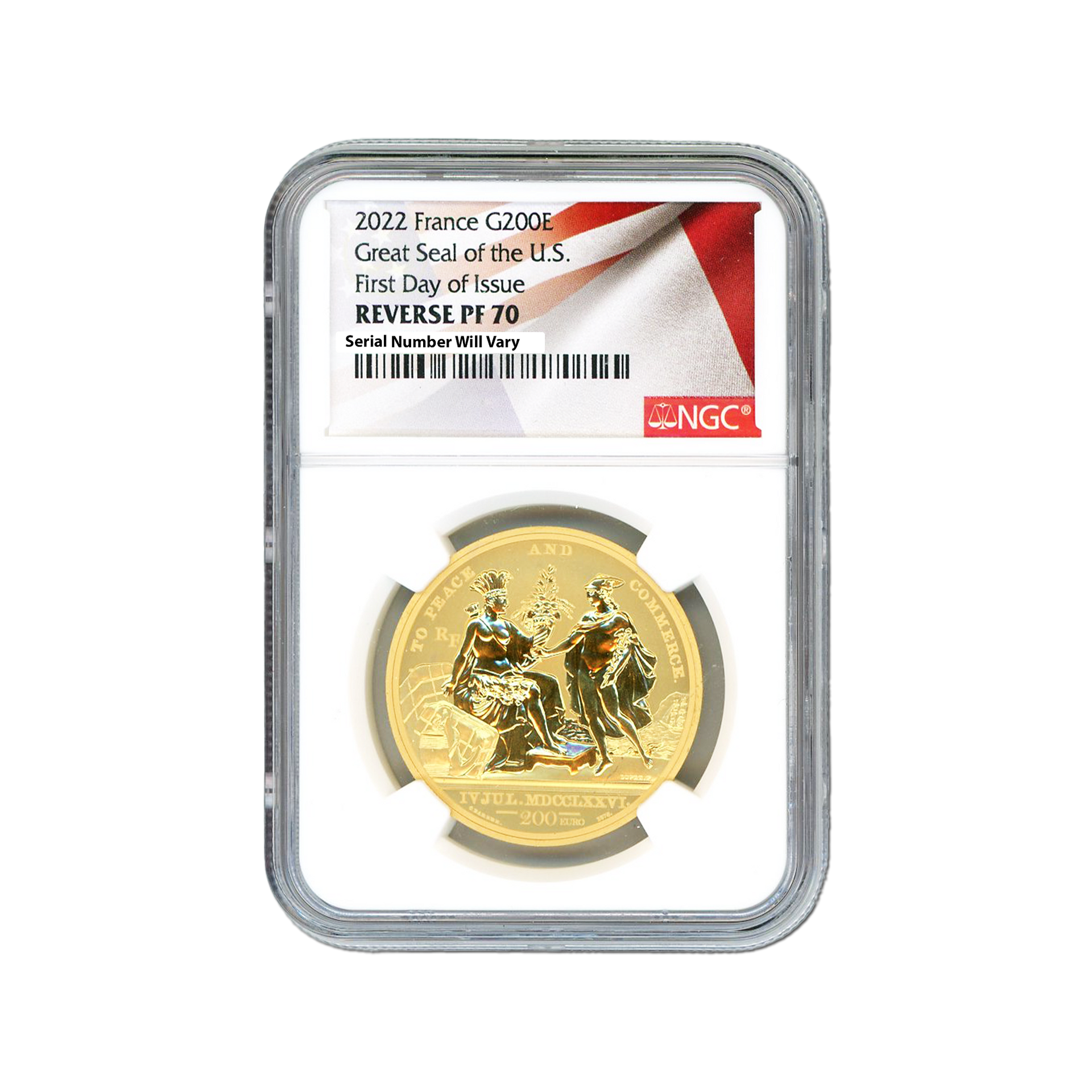2022 France Great Seal of the US - NGC REVERSE PF70 FDOI 1 oz Gold