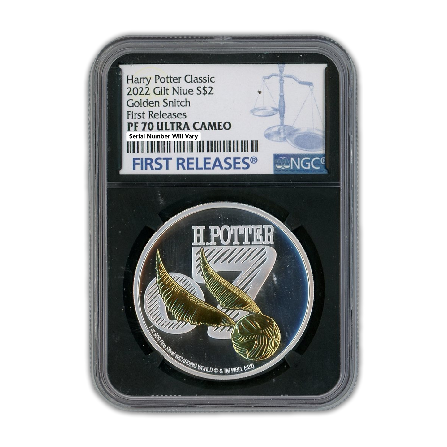 2022 Harry Potter Golden Snitch 1 Oz Silver NGC PF70 Ultra Cameo First Releases