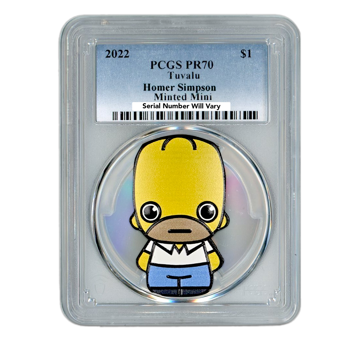 2022 1 oz Homer Simpson Mini Shaped Silver - PCGS PR70 Minted Mini