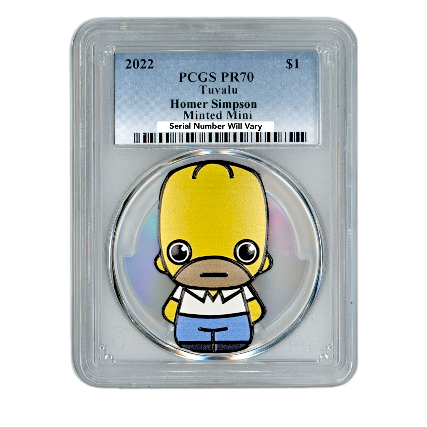 2022 1 oz Homer Simpson Mini Shaped Silver - PCGS PR70 Minted Mini - CoinsTV