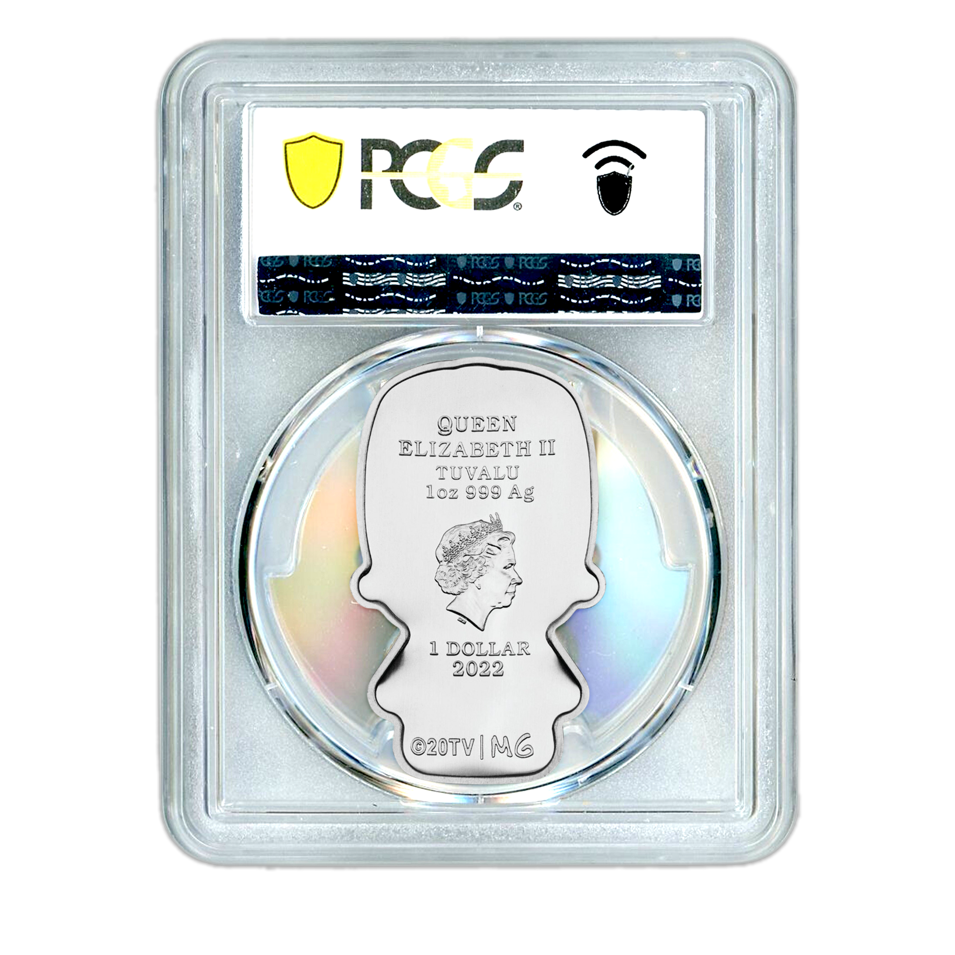 2022 1 oz Homer Simpson Mini Shaped Silver - PCGS PR70 Minted Mini - CoinsTV