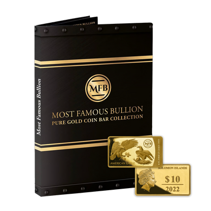 2022 Solomon Isl. American Eagle Most Famous Bullion 1/2 Gram .9999 Gold Prooflike Bar - CoinsTV