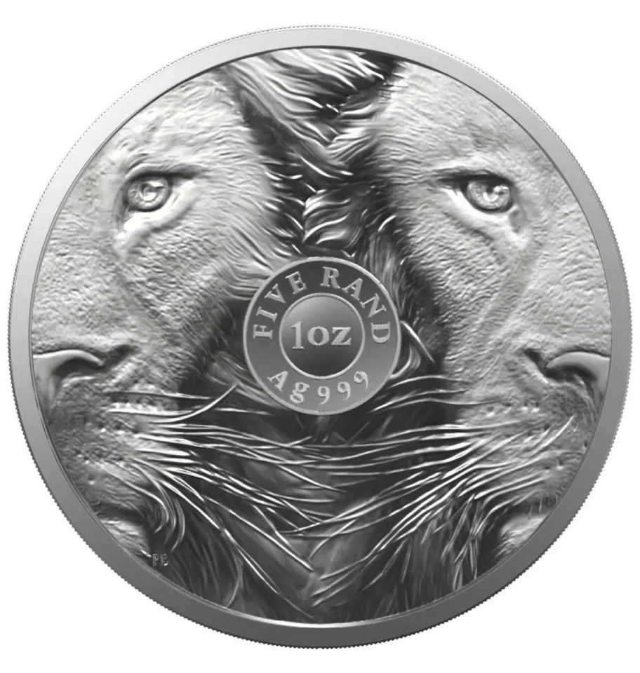 2022 South Africa Big 5 Lion BU 1 oz Silver Coin - CoinsTV