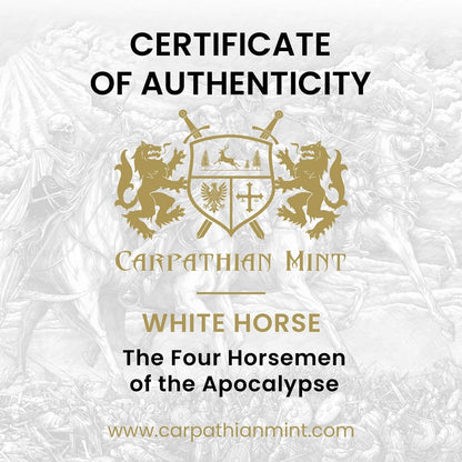 2023 Carpathian Four Horsemen of the Apocalypse White Horse 1oz Silver Coin
