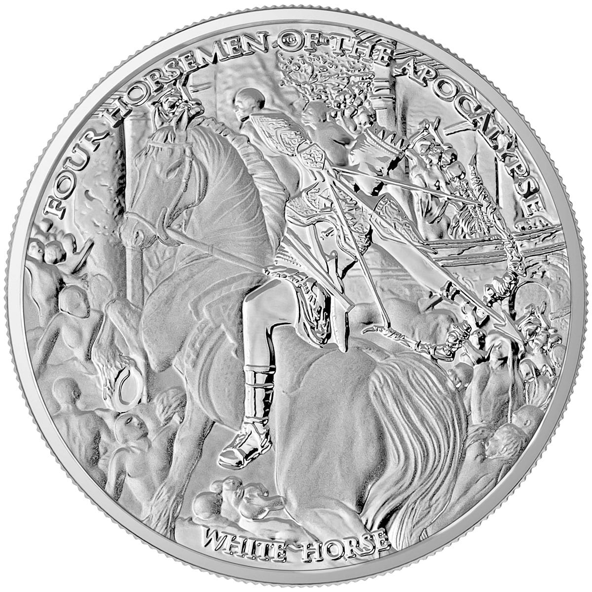 2023 Carpathian Four Horsemen of the Apocalypse White Horse 1oz Silver Coin