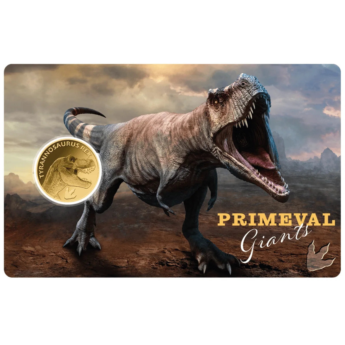 2023 Chad Tyrannosaurus Rex 1/1000 oz Gold PL Coin in Assay Card