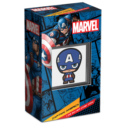 2023 Marvel - CHIBI Captain America 1oz Silver Coin - CoinsTV