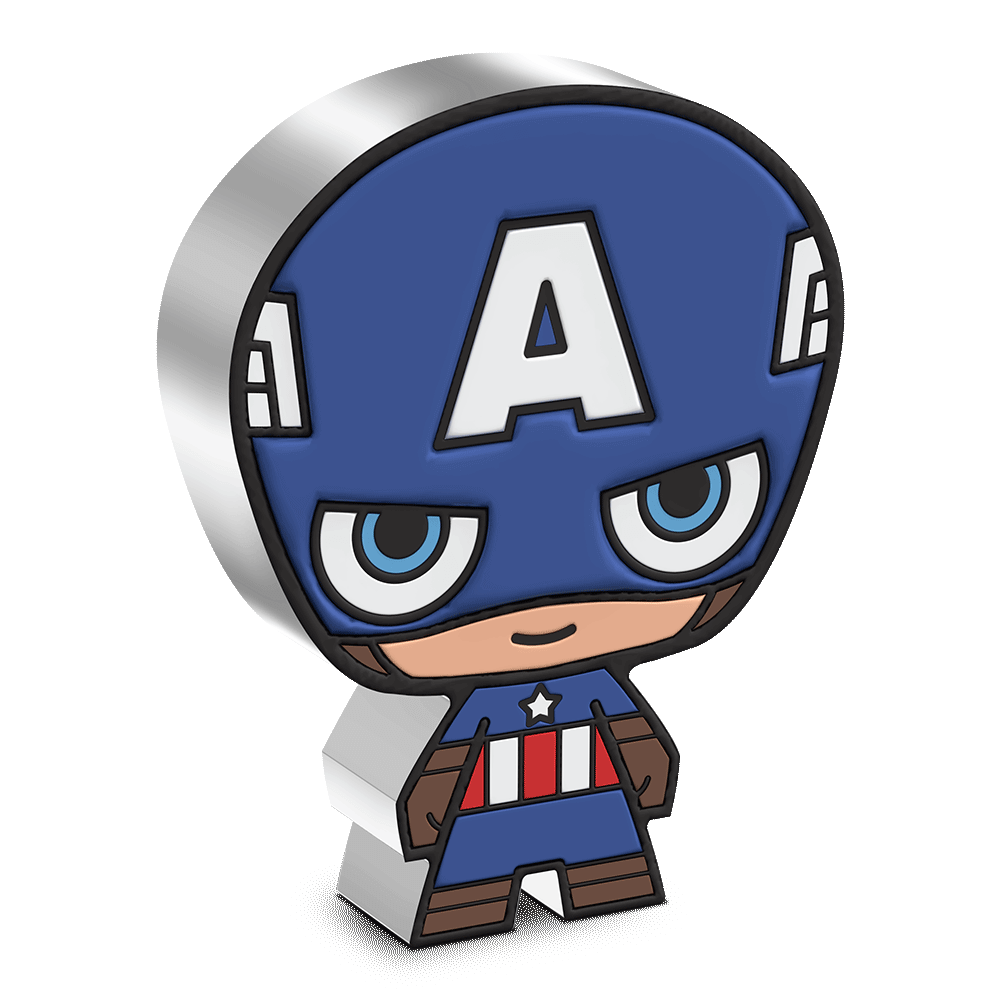 2023 Marvel - CHIBI Captain America 1oz Silver Coin - CoinsTV
