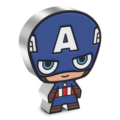 2023 Marvel - CHIBI Captain America 1oz Silver Coin - CoinsTV