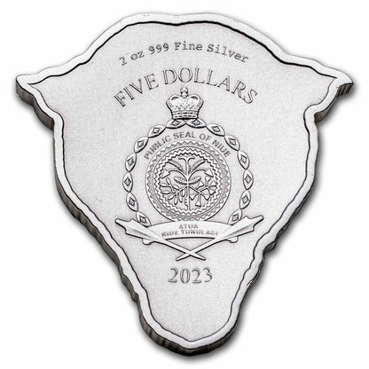 2023 Niue Fierce Nature Leopard 2 oz Silver
