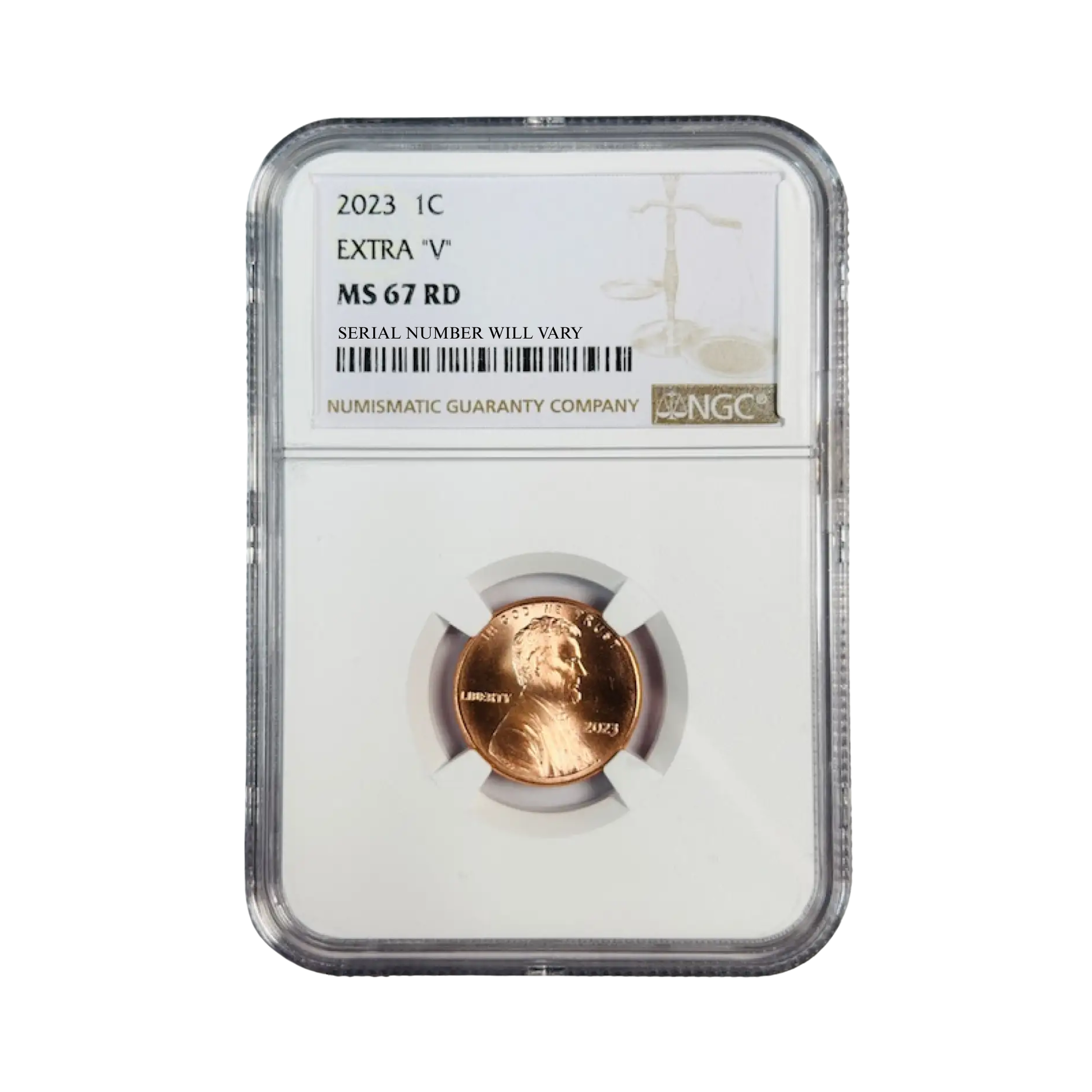 2023 Lincoln Shield Cent - EXTRA "V" - NGC MS67 RD - CoinsTV