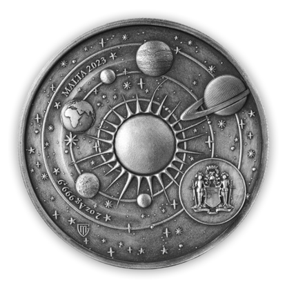 2023 Germania Mint - Copernicus - Kopernikus Malta 2 oz Silver High-Relief BU