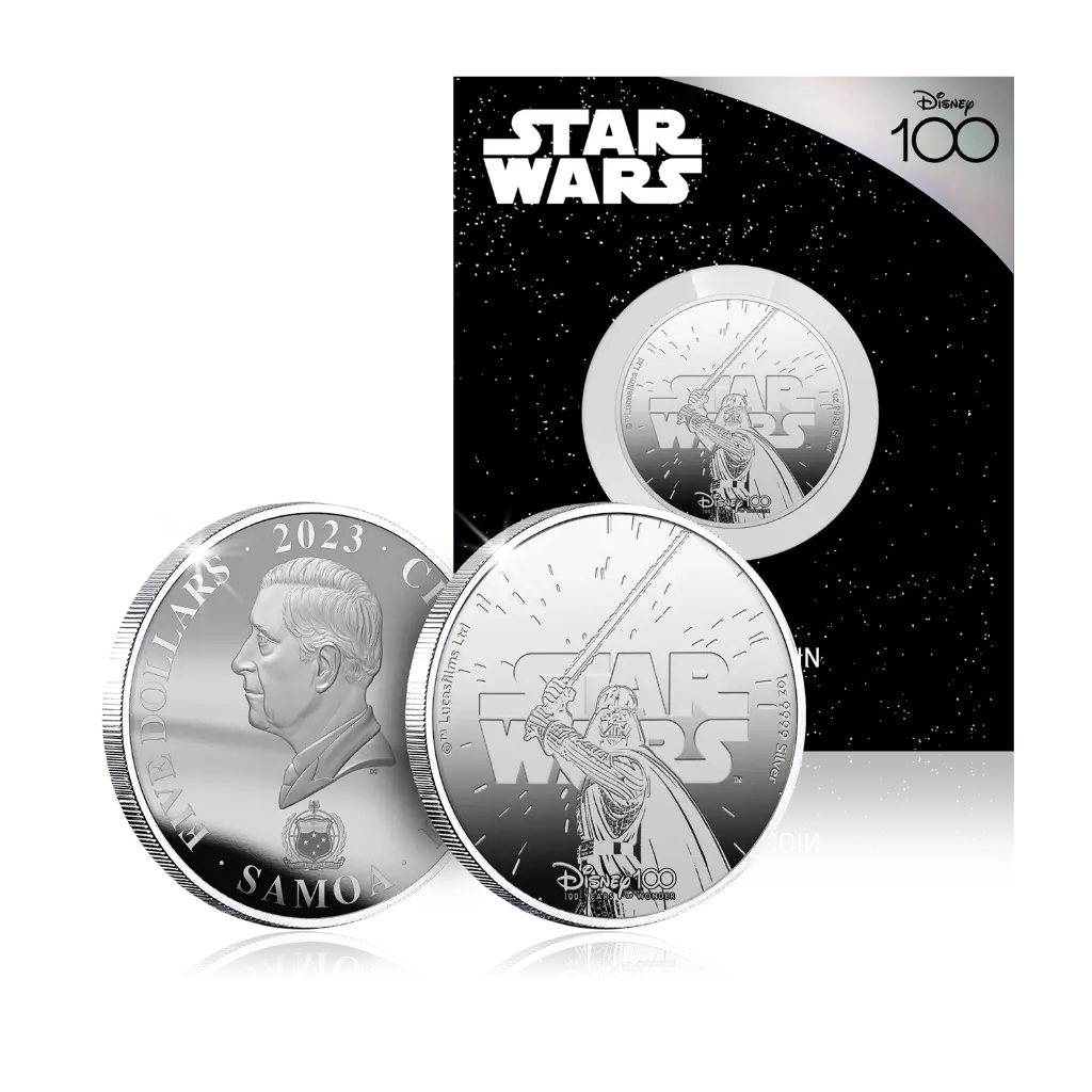 2023 Samoa Star Wars Darth Vader 1 oz Silver - CoinsTV