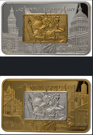 2024 Barbados Lady Liberty & Britannia 4 Verso 2 oz Silver Coin - CoinsTV