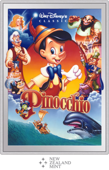 2024 Niue Disney Pinocchio Poster 5 oz Silver Coin