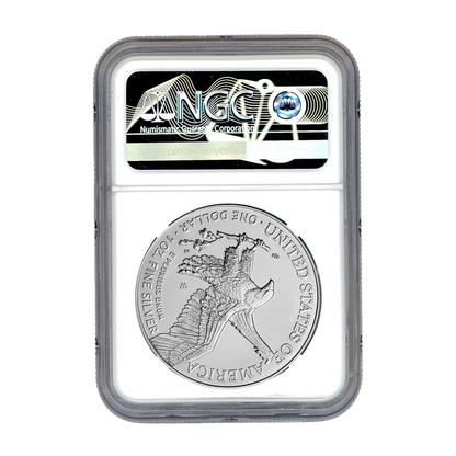 2024 W Silver Eagle Burnished - NGC MS70 Early Release In God We Trust Label