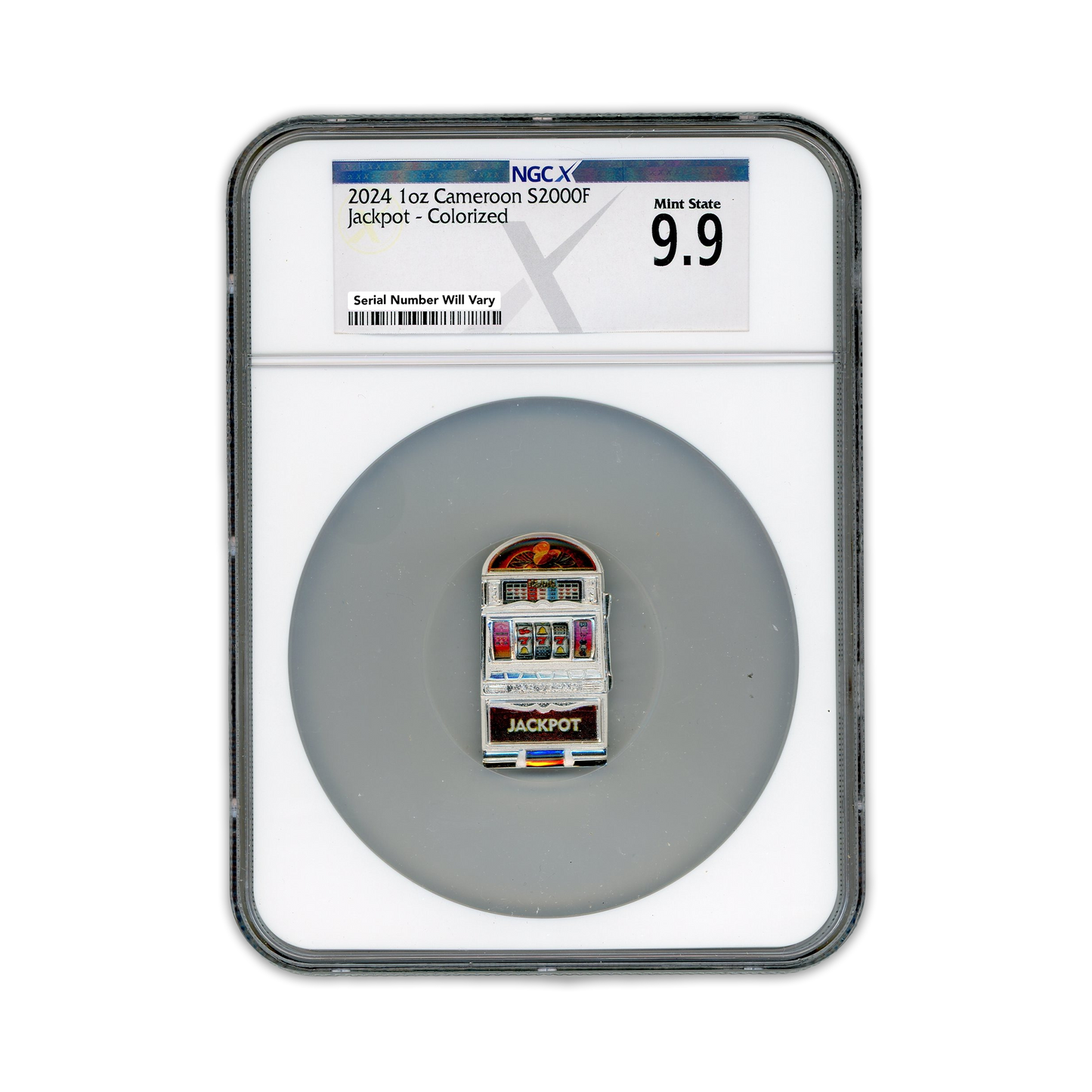 2024 Cameroon Slot Machine Jackpot S2000F NGCX MS 9.9 1 oz Silver - CoinsTV