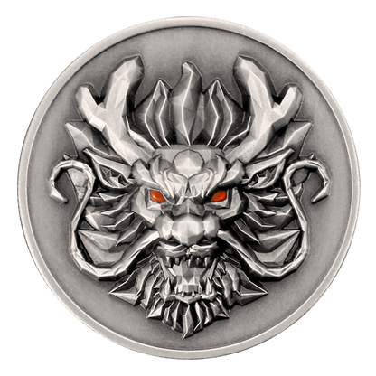 2024 Fiji Year of the Dragon 3D UHR Antiqued 1 oz Silver Coin - CoinsTV