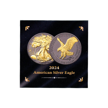 2024 Silver Eagle Black Ruthenium & Gold Enhanced 1 oz Silver