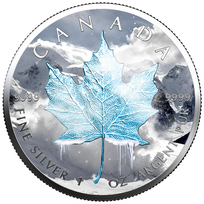 2024 1 oz Avalanche Maple Leaf Silver - Natural Disaster Series