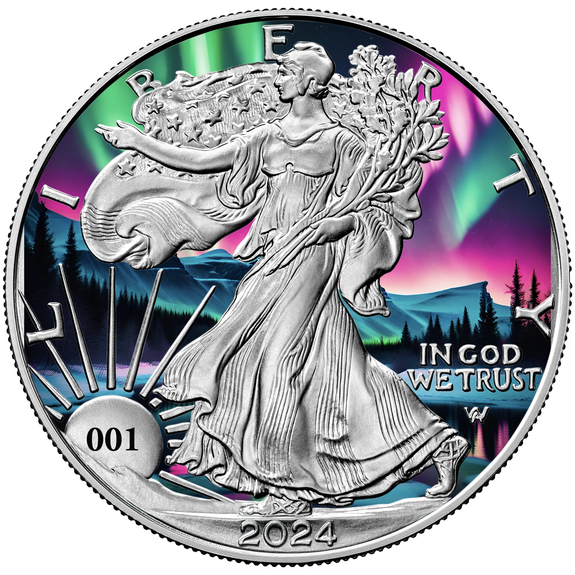 2024 Northern Lights 1 oz Silver Eagle - CoinsTV