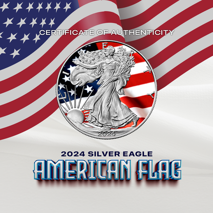 2024 American Flag Silver Eagle