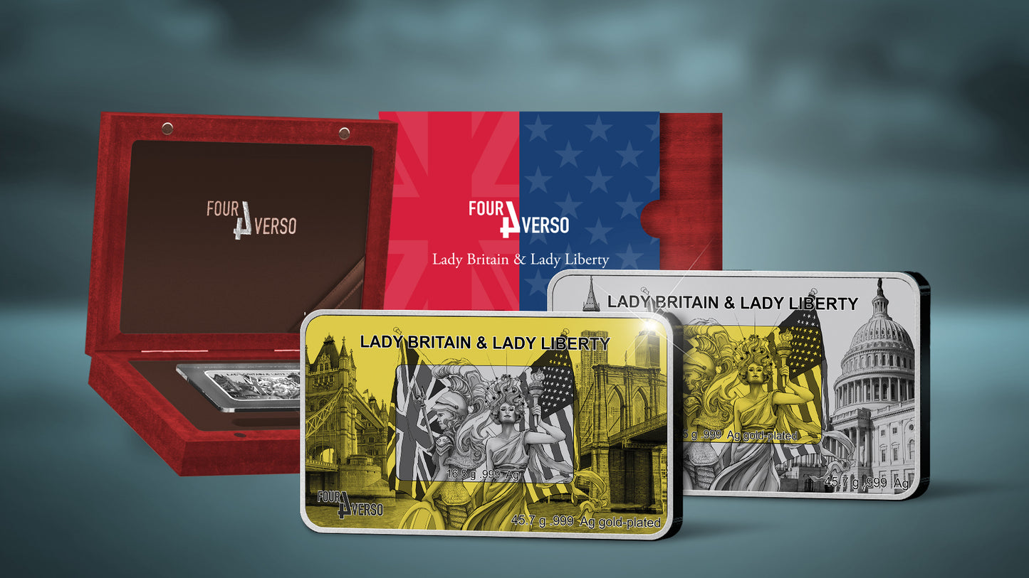 2024 Barbados Lady Liberty & Britannia 4 Verso 2 oz Silver Coin - CoinsTV