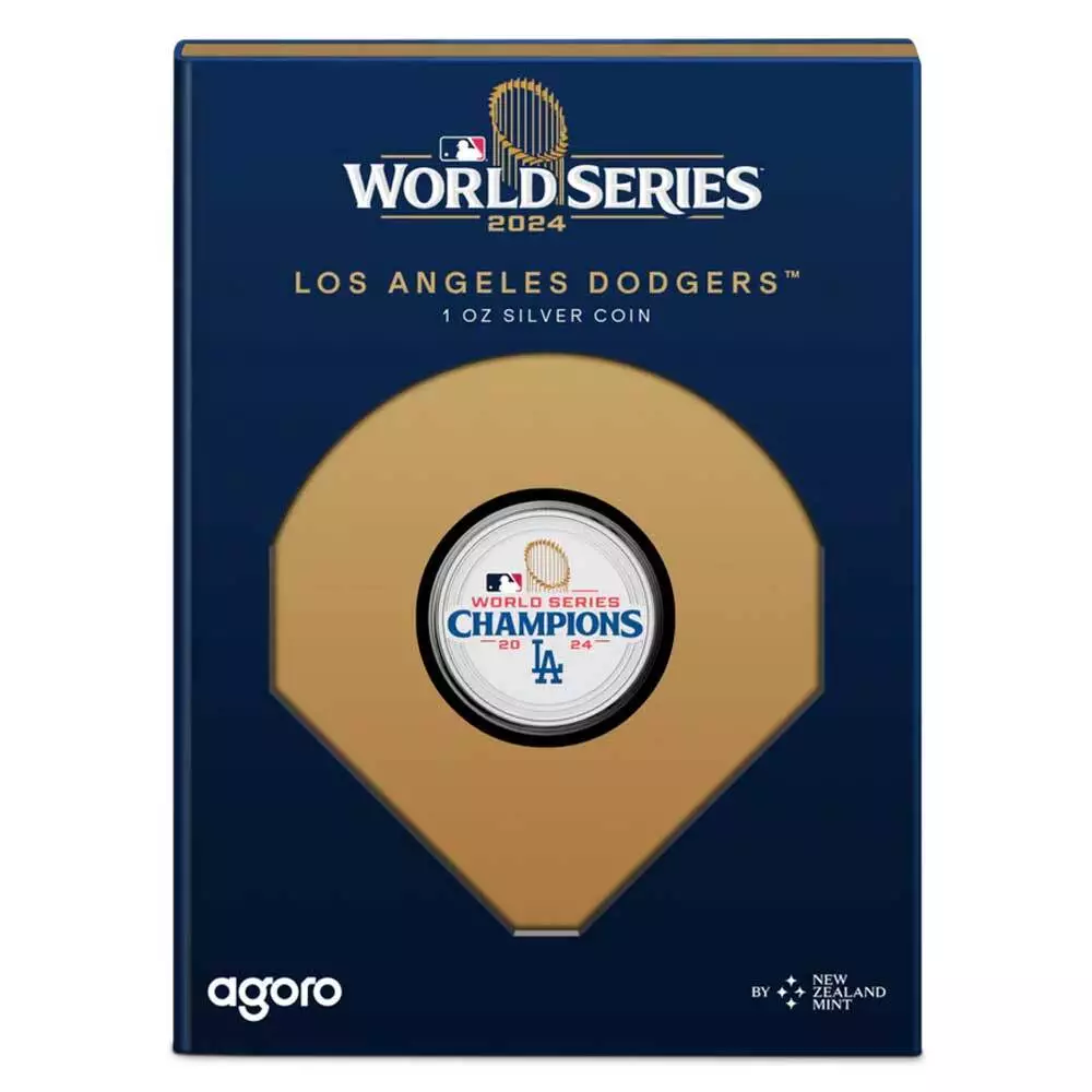 2024 MLB - MLB World Series Champion Team Logo 1oz Silver Coin - CoinsTV