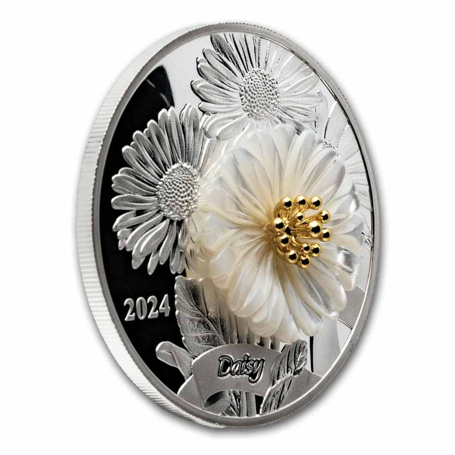 2024 Solomon Islands Daisy 2 oz Silver Proof Coin - CoinsTV
