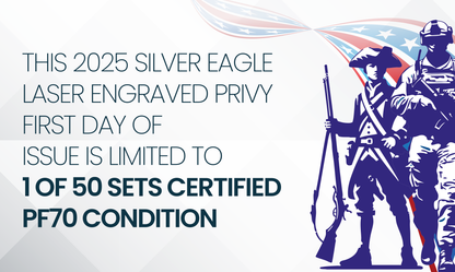2025 Silver Eagle Laser Engraved Privy - Home of the Brave - NGC PF70 UCAM First Day of Issue