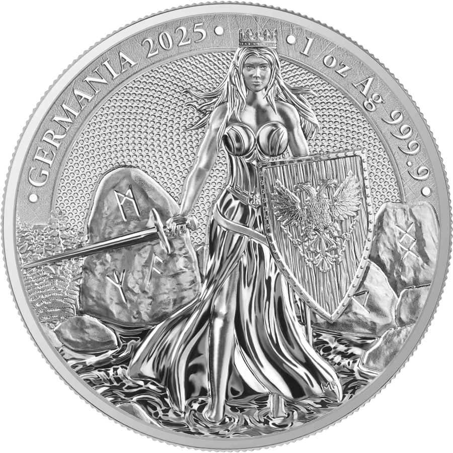 2025 Germania 1 oz Silver BU - CoinsTV