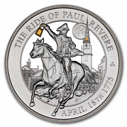 2025 St. Helena Paul Revere Midnight Ride 1 oz .999 Silver Proof Coin - CoinsTV