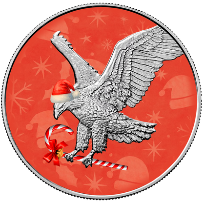 2025 Silver Eagle Christmas Ornaments - Santa Claus