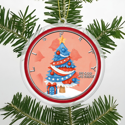2025 Silver Eagle Christmas Ornaments - Christmas Tree