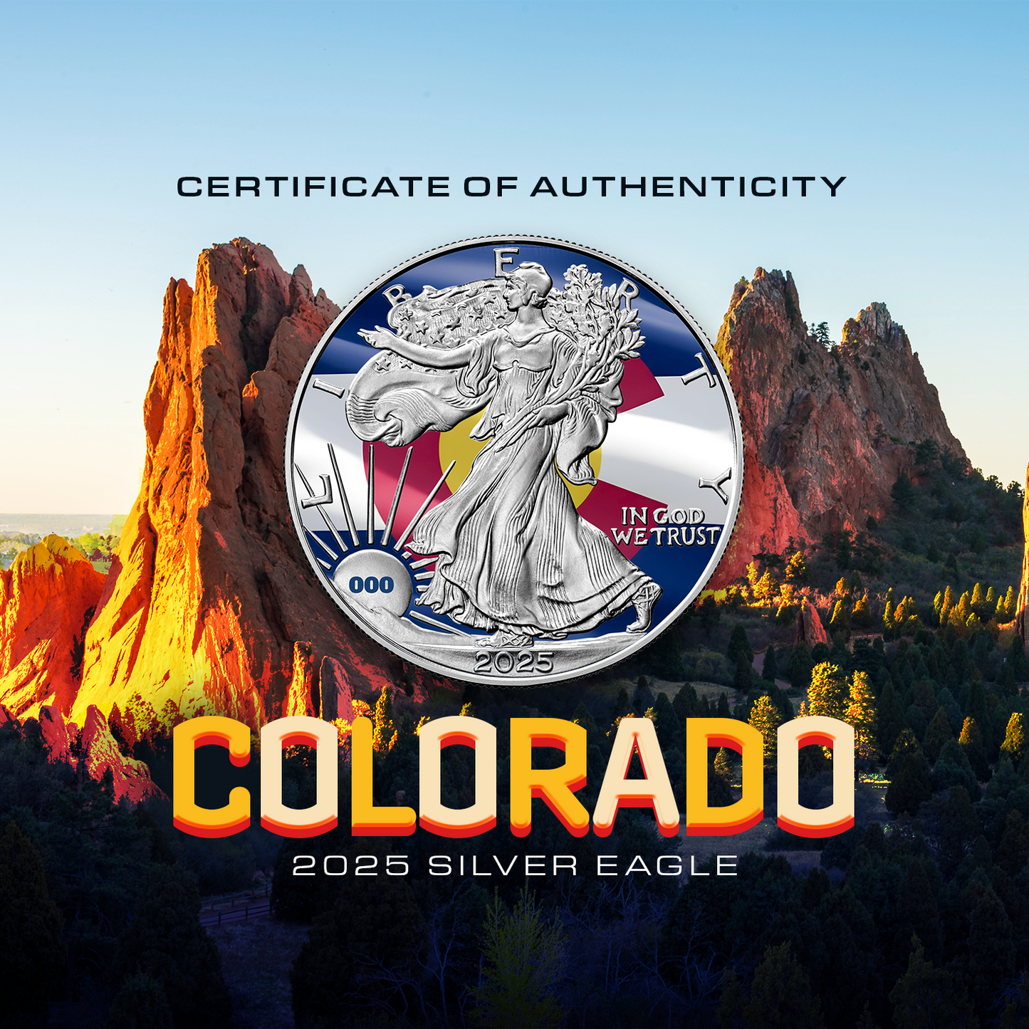 2025 State Flags Silver Eagle - Colorado Limited Edition