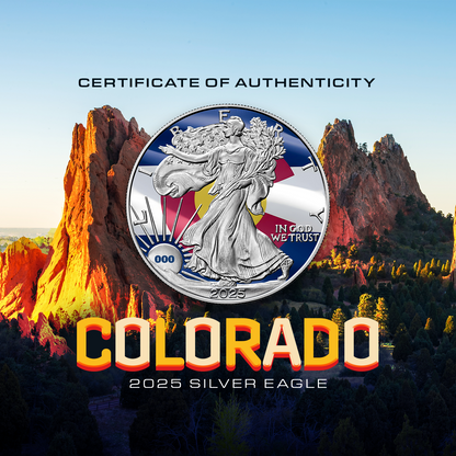 2025 State Flags Silver Eagle - Colorado Limited Edition