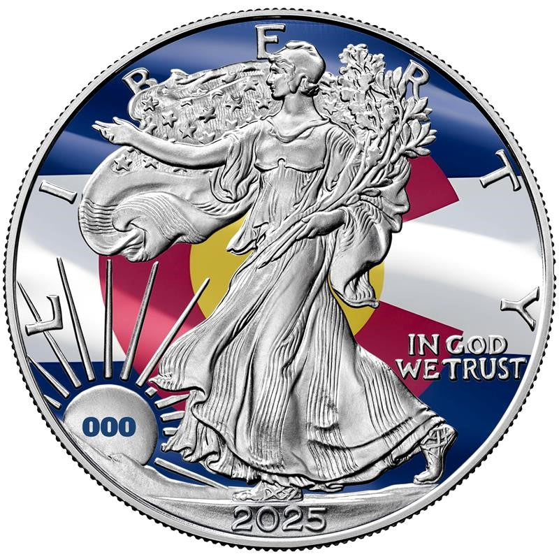 2025 State Flags Silver Eagle - Colorado Limited Edition
