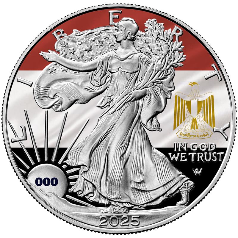 2025 Flags of the World Silver Eagle - Egypt -  First Edition