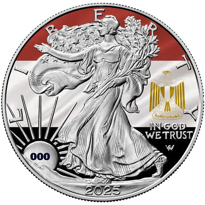 2025 Flags of the World Silver Eagle - Egypt -  First Edition