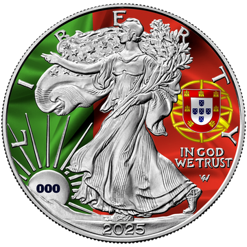 2025 Flags of the World Silver Eagle - Portugal - First Edition