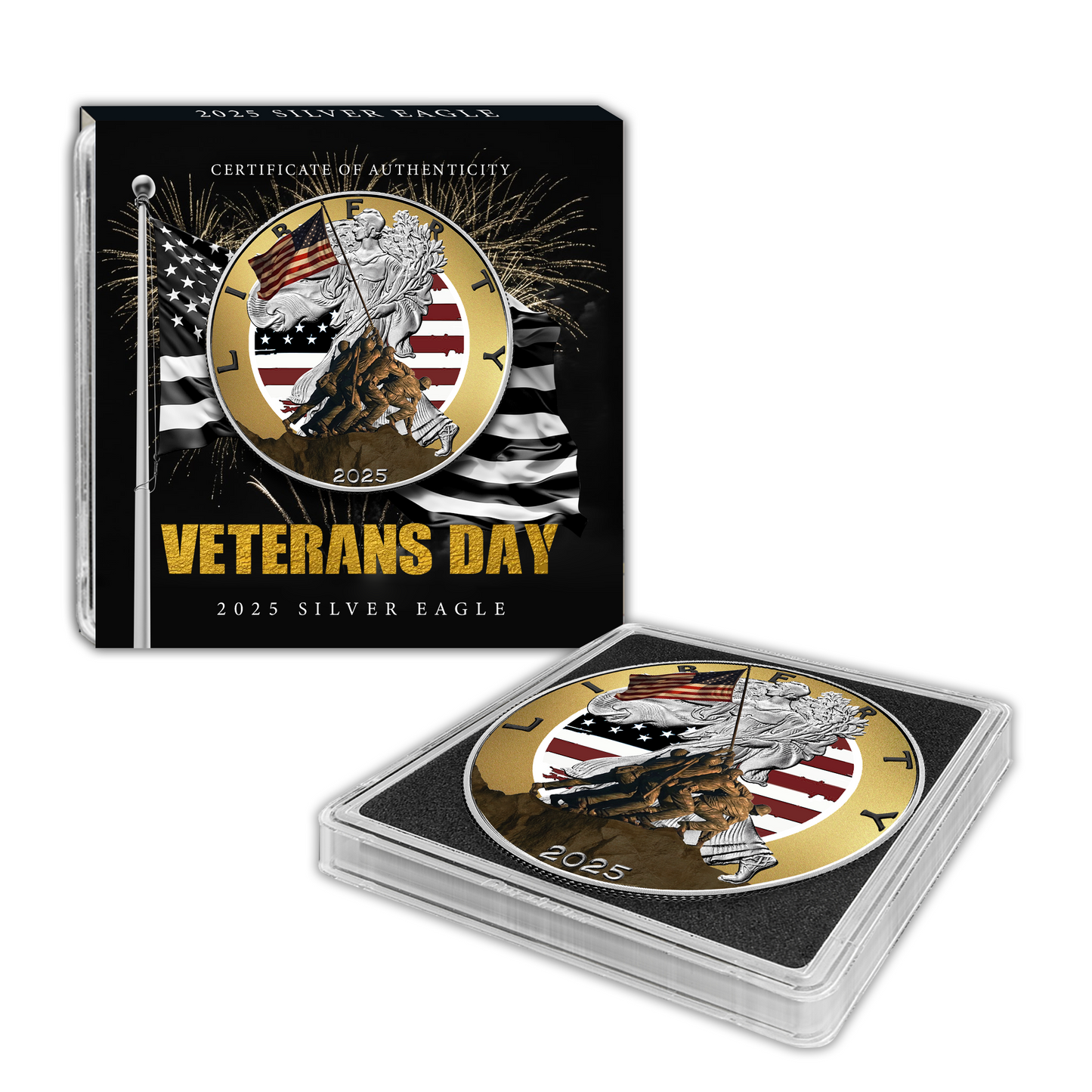 2025 Silver Eagle Veteran's Day Edition - CoinsTV