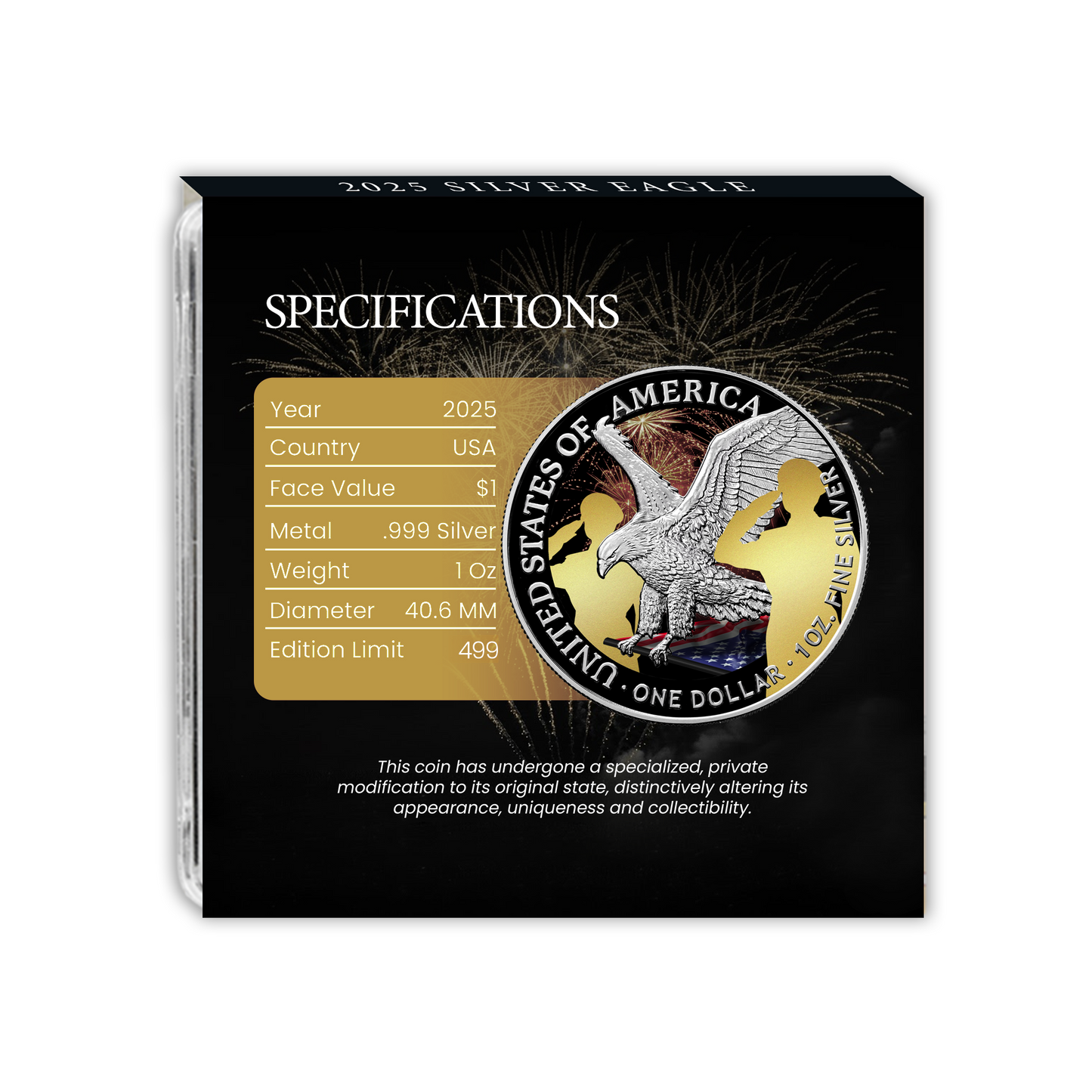 2025 Silver Eagle Veteran's Day Edition - CoinsTV