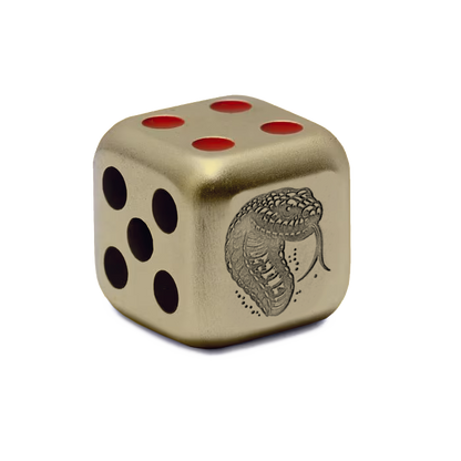 2025 Fiji Snake Dice Gold Gilded 1 oz Silver Coin - CoinsTV